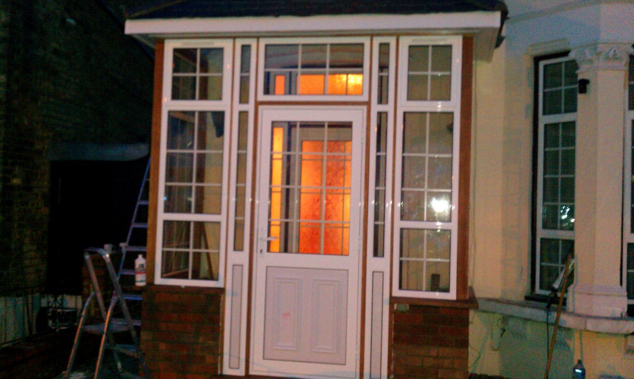 uPVC porch with Georgian bar glazing installed in Edgware